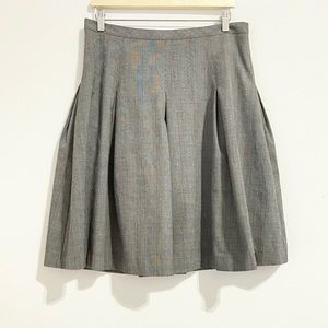 Pre-loved! ISAAC MIZRAHI Gray Plaid Pleated Skirt!